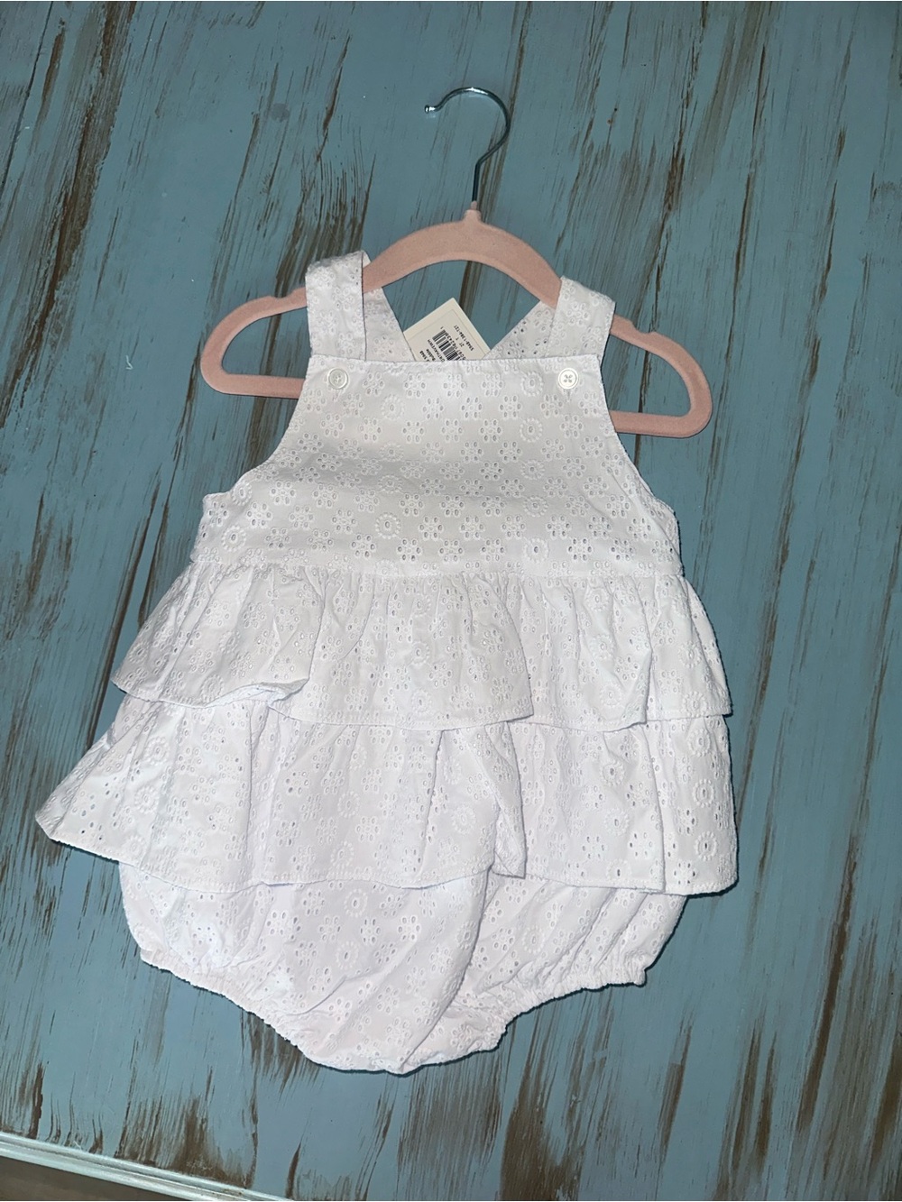TBBC White Eyelet Ruffle Bubble